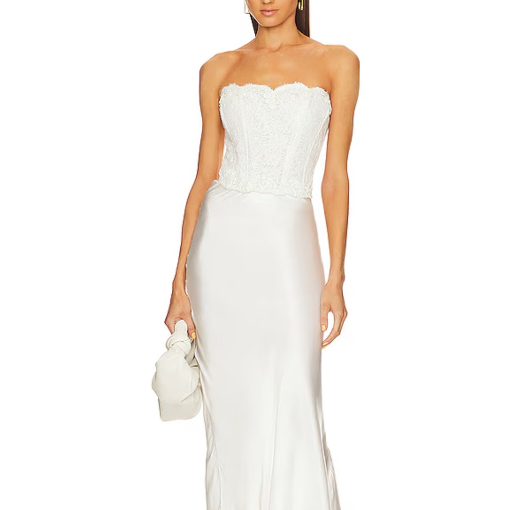 LoveShackFancy Arno Bustier in Antique White - Picture 4 of 8